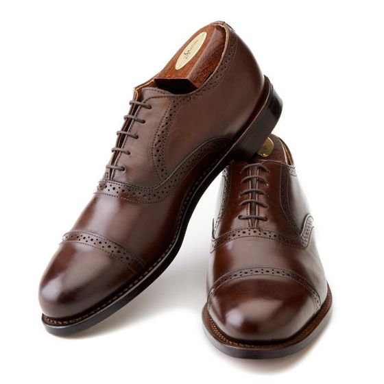 Brackett Oxford - Dark Brown Calf