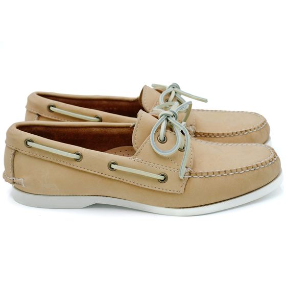 Halyard Boat Shoe - Bone Brushed Suede, view 3