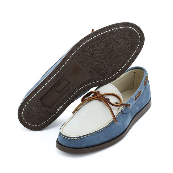 Halyard Camp-Moc - Montoroso Harbor Blue w/ Brushed Suede, view 3