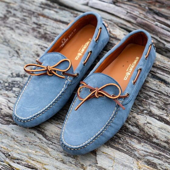Halyard Driving Moc - Harbor Blue Montorso, view 4