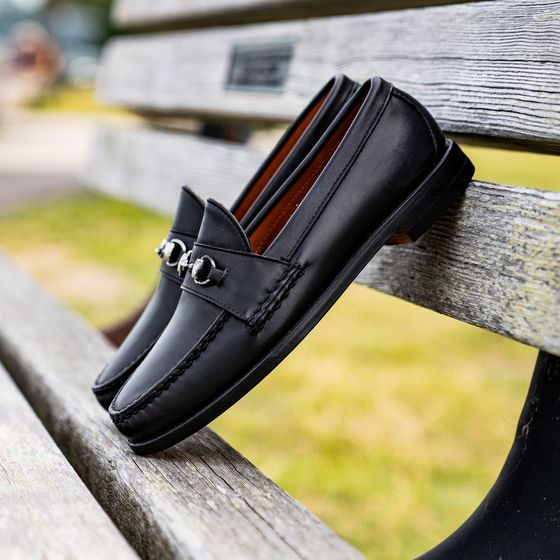 Horsebit Loafers - Black Calf, view 5