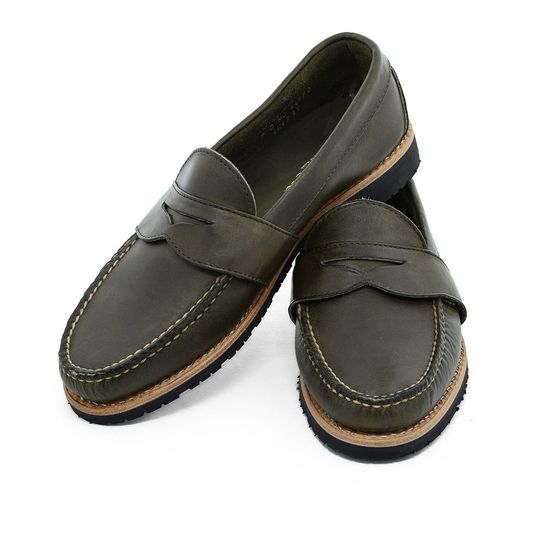 Stitchline Penny Loafers - Olive Labrador