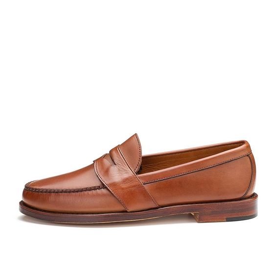 Stitchline Penny Loafers - Tan Calf, view 2