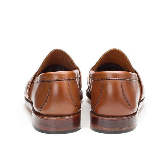 Stitchline Penny Loafers - Tan Calf, view 3